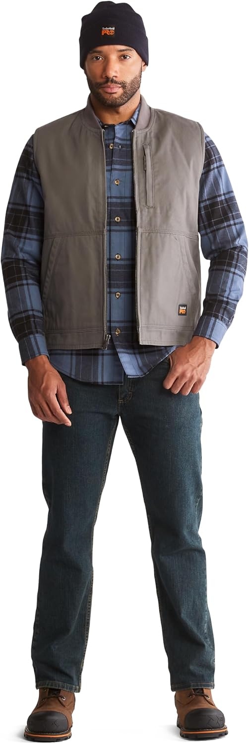 Timberland Unisex Adult Gritman Lined Canvas Vest(Pewter)