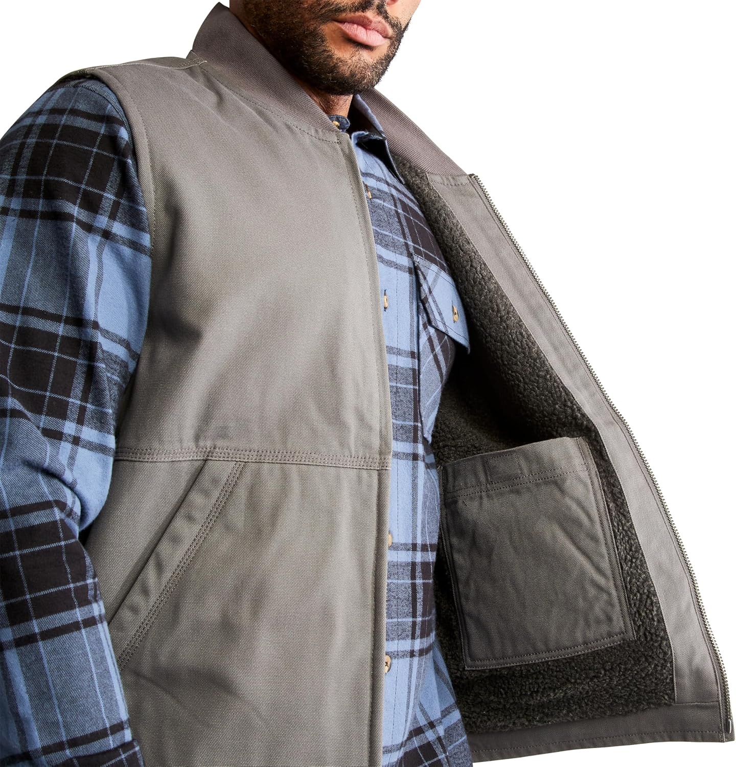 Timberland Unisex Adult Gritman Lined Canvas Vest(Pewter)