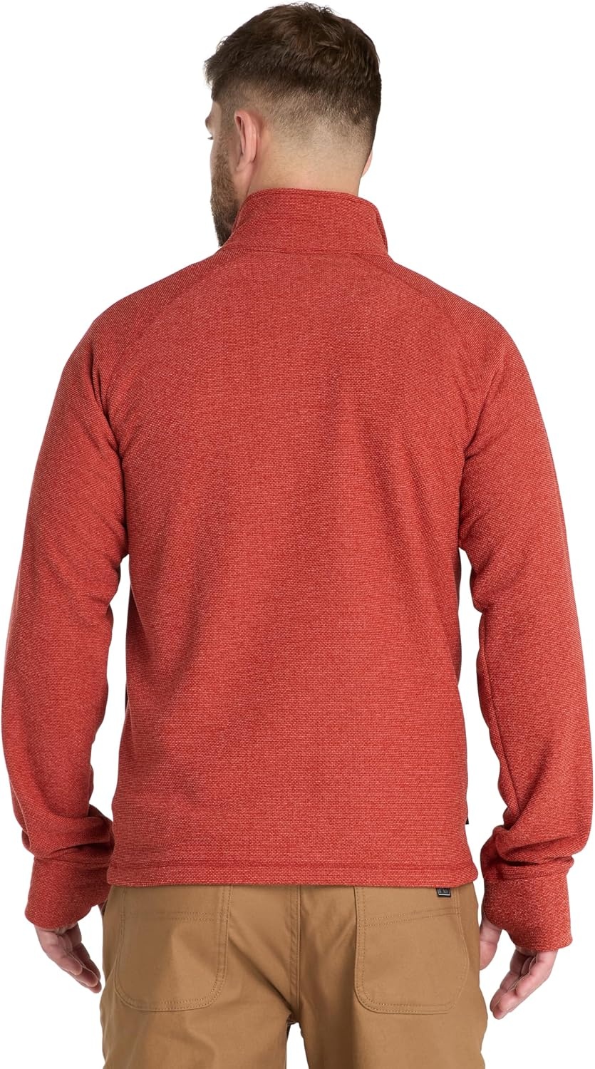 Timberland PRO Men’s Irvine 1/4-zip Waffle Fleece(Cinnabar Heather)