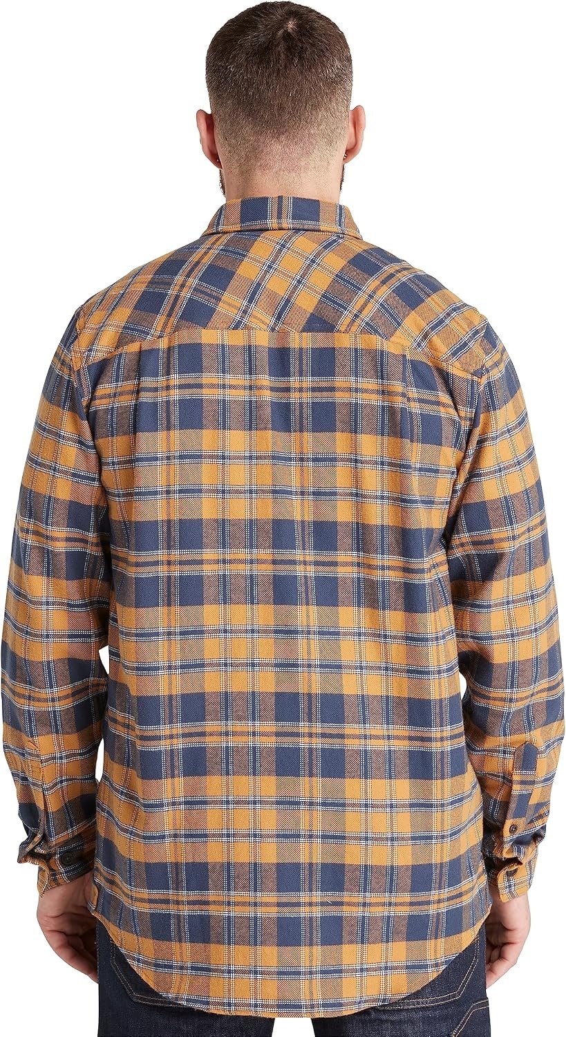 Timberland PRO Men’s Woodfort Mid-Weight Flannel Shirt 2.0(Wheat Boot Yd)