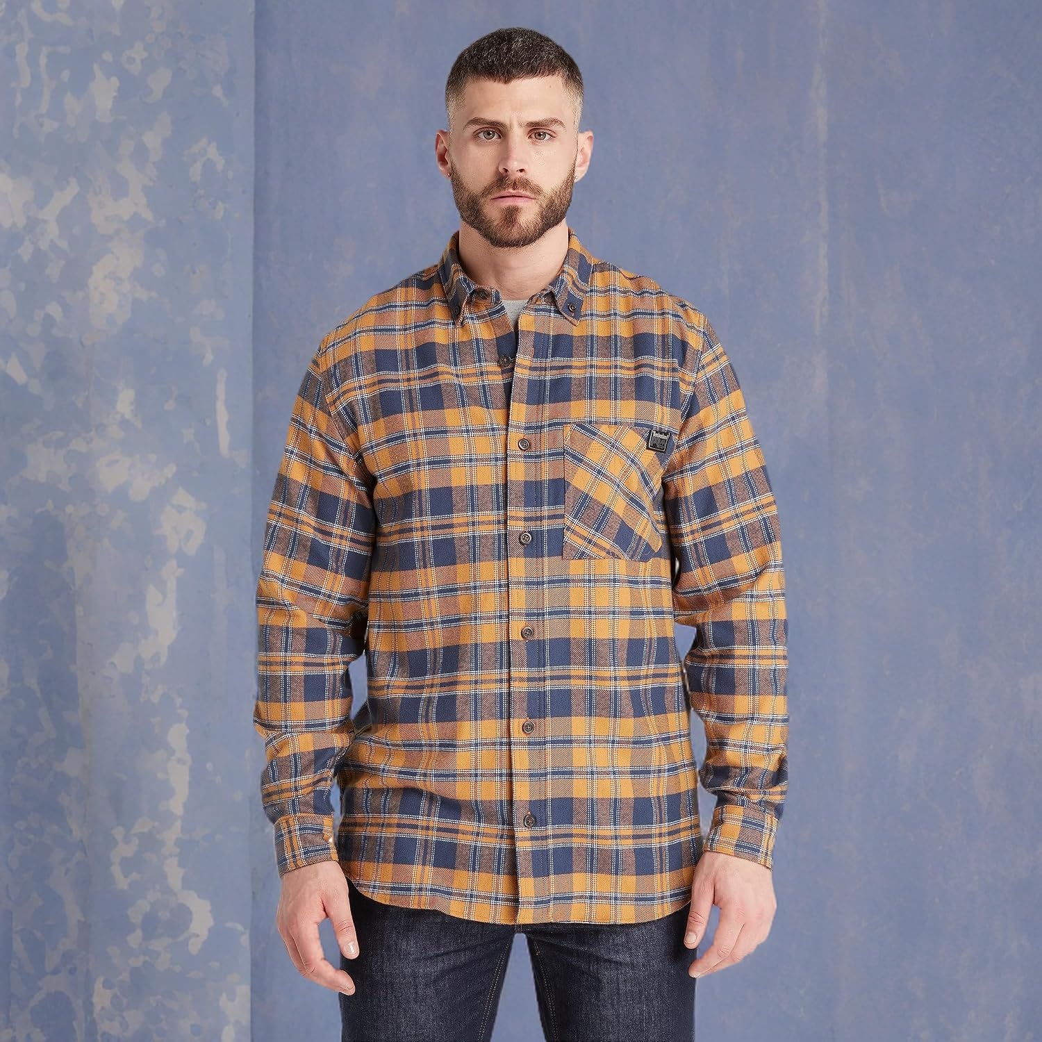 Timberland PRO Men’s Woodfort Mid-Weight Flannel Shirt 2.0(Wheat Boot Yd)