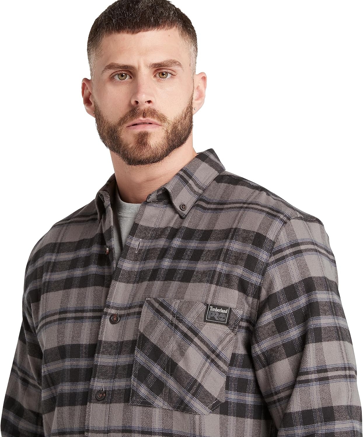 Timberland PRO Men’s Woodfort Mid-Weight Flannel Shirt 2.0(Tornado Yd)