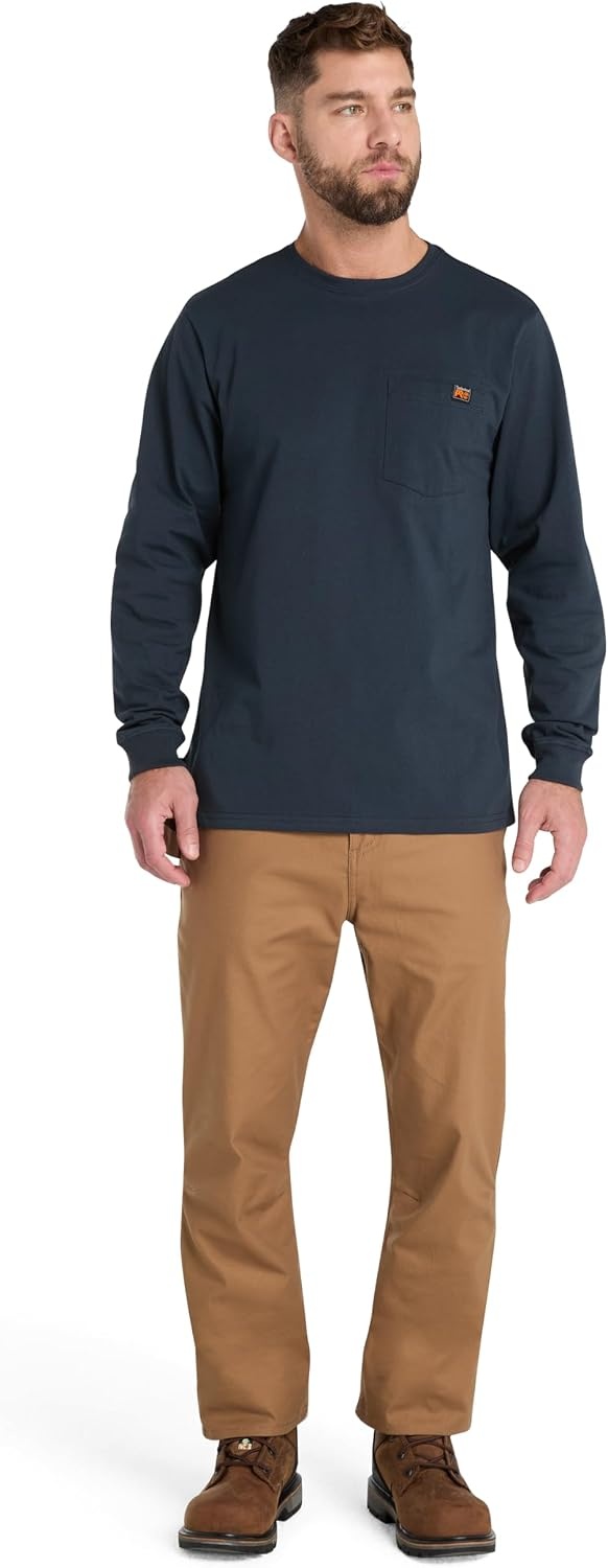 Timberland unisex-adult Core Pocket Long-sleeve T-shirtOutdoors Equipment(Navy)