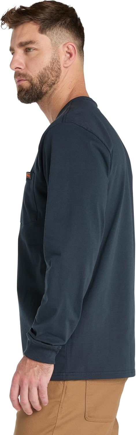 Timberland unisex-adult Core Pocket Long-sleeve T-shirtOutdoors Equipment(Navy)