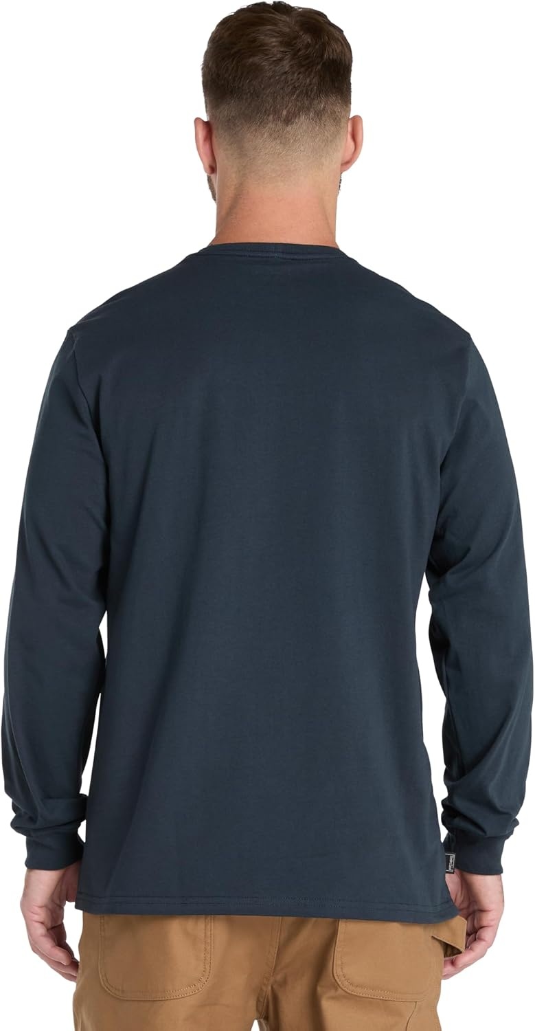 Timberland unisex-adult Core Pocket Long-sleeve T-shirtOutdoors Equipment(Navy)