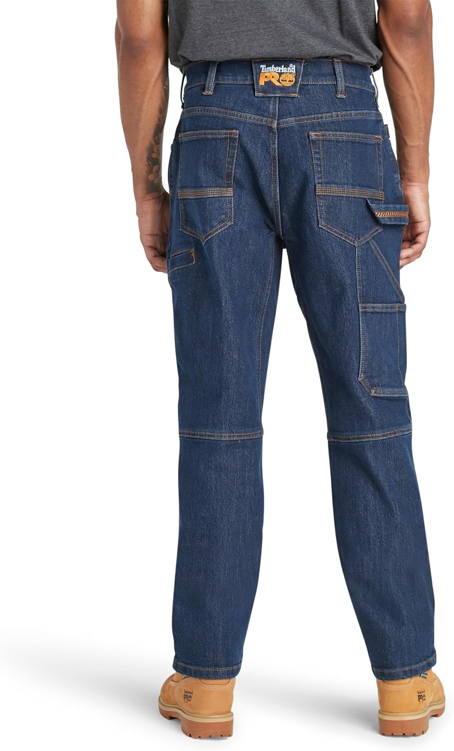 Timberland PRO Men’s Ballast Athletic Fit Flex Carpenter Jeans(Dark Wash)