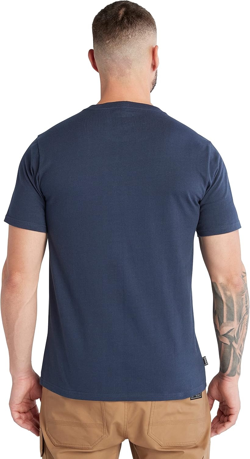 Timberland PRO Men’s Core Chest Logo Short-Sleeve T-Shirt(Black Iris)
