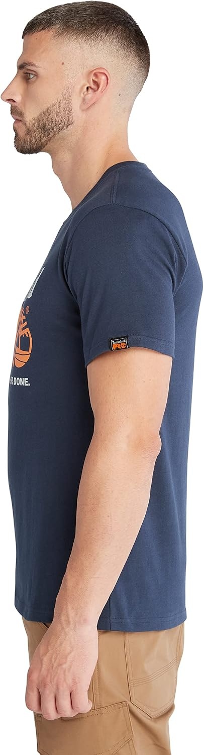 Timberland PRO Men’s Core Chest Logo Short-Sleeve T-Shirt(Black Iris)