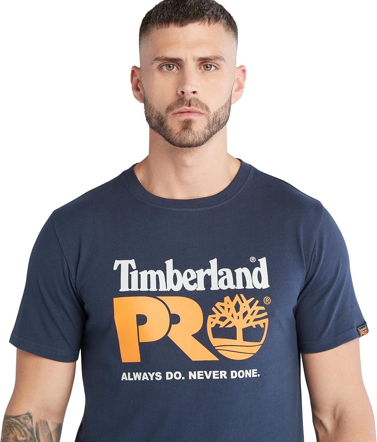 Timberland PRO Men’s Core Chest Logo Short-Sleeve T-Shirt(Black Iris)