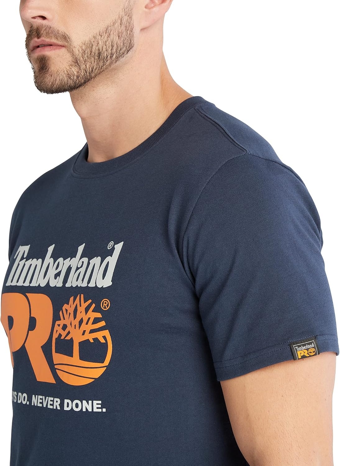 Timberland PRO Men’s Core Chest Logo Short-Sleeve T-Shirt(Black Iris)