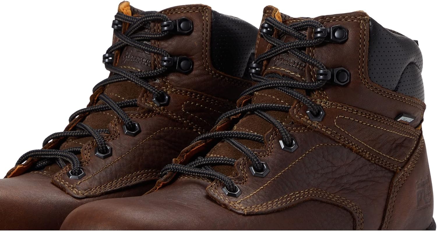 Timberland Mens Titan Ev 6 Inch Waterproof Composite Toe Work/Duty(Brown/Black)