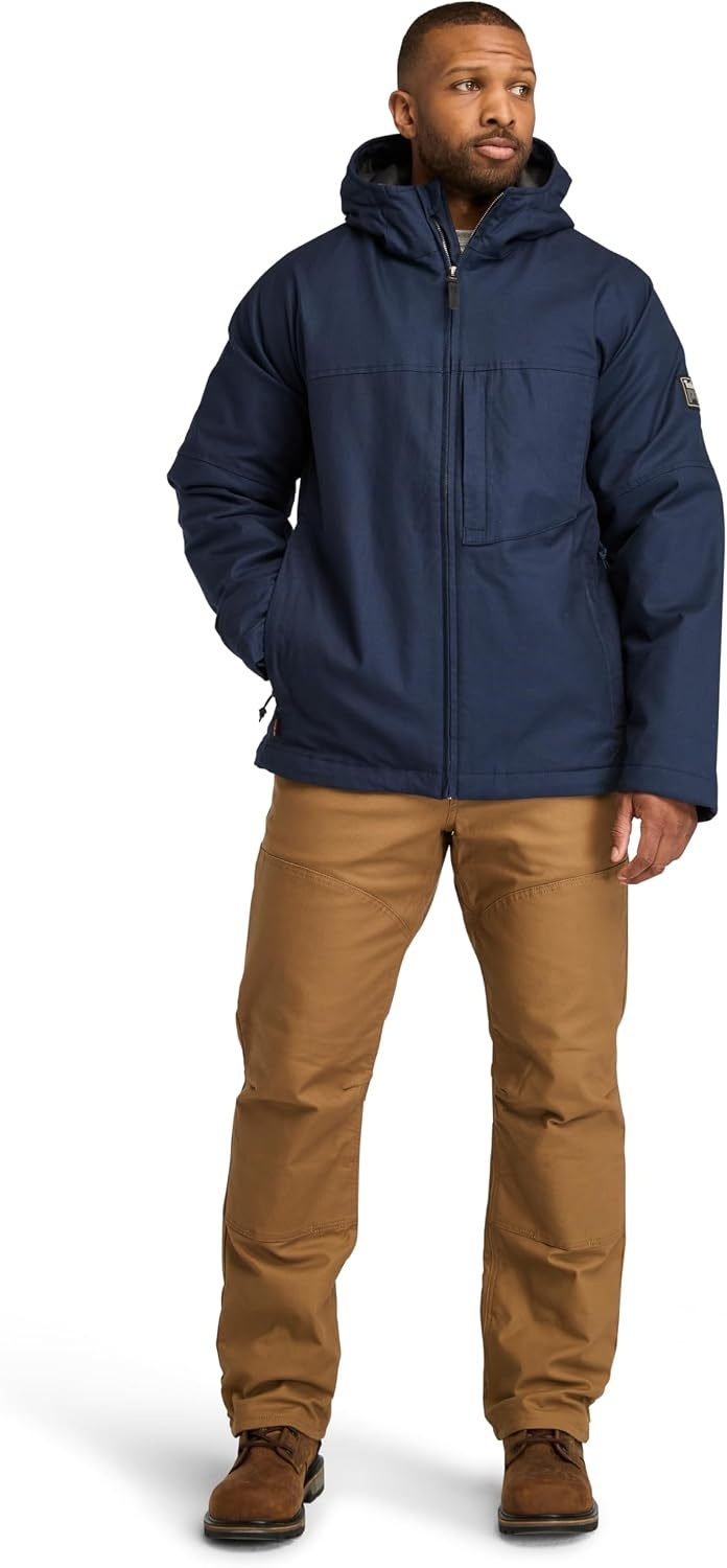 Timberland PRO Men’s Gritman Flex Canvas Hooded Jacket(Navy)
