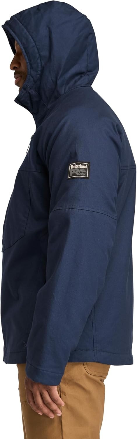 Timberland PRO Men’s Gritman Flex Canvas Hooded Jacket(Navy)
