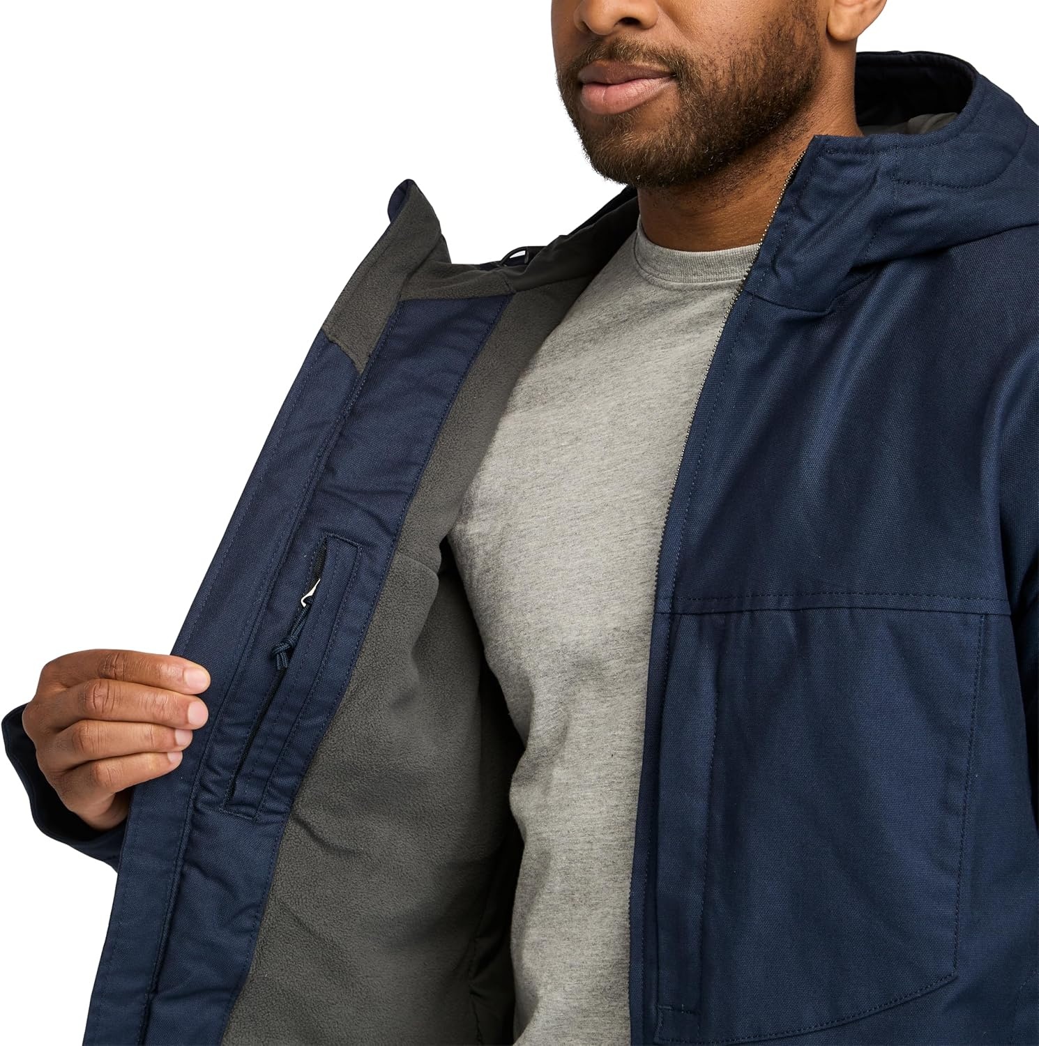 Timberland PRO Men’s Gritman Flex Canvas Hooded Jacket(Navy)