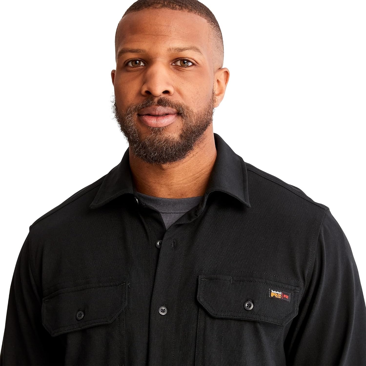 Timberland PRO FR Cotton Core Button Front Shirt(Black 1)