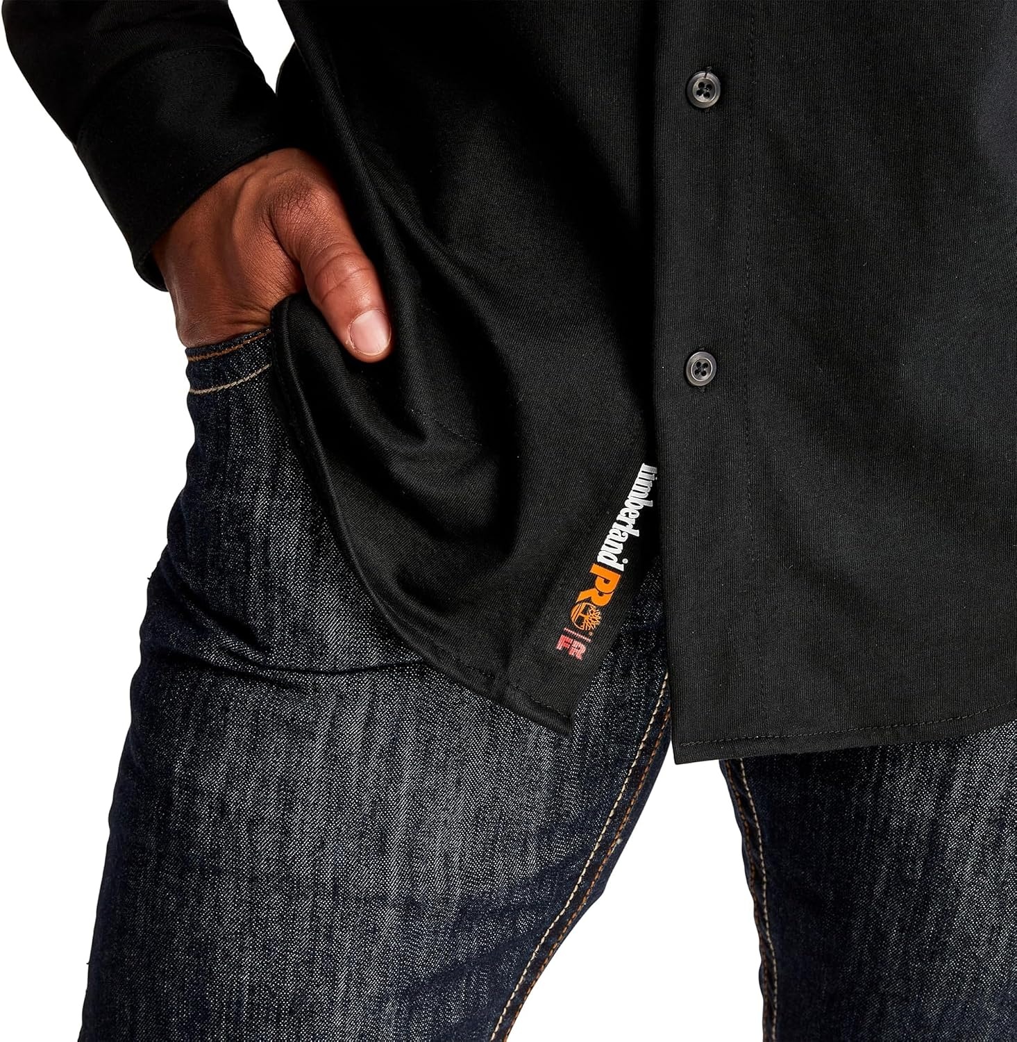 Timberland PRO FR Cotton Core Button Front Shirt(Black 1)