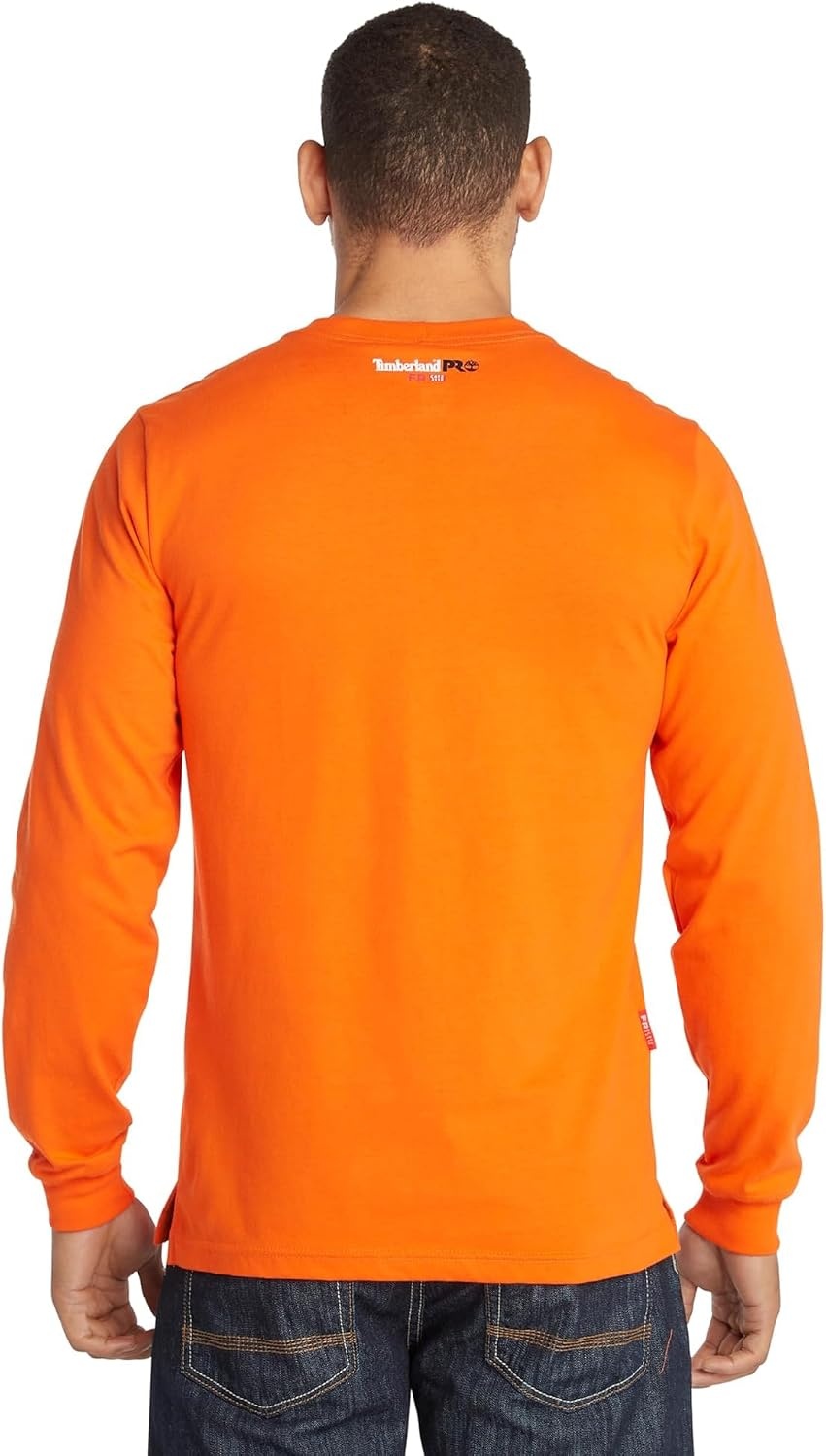 Timberland PRO Men’s Fr Cotton Core Long-Sleeve Pocket T-Shirt(Blaze Orange)