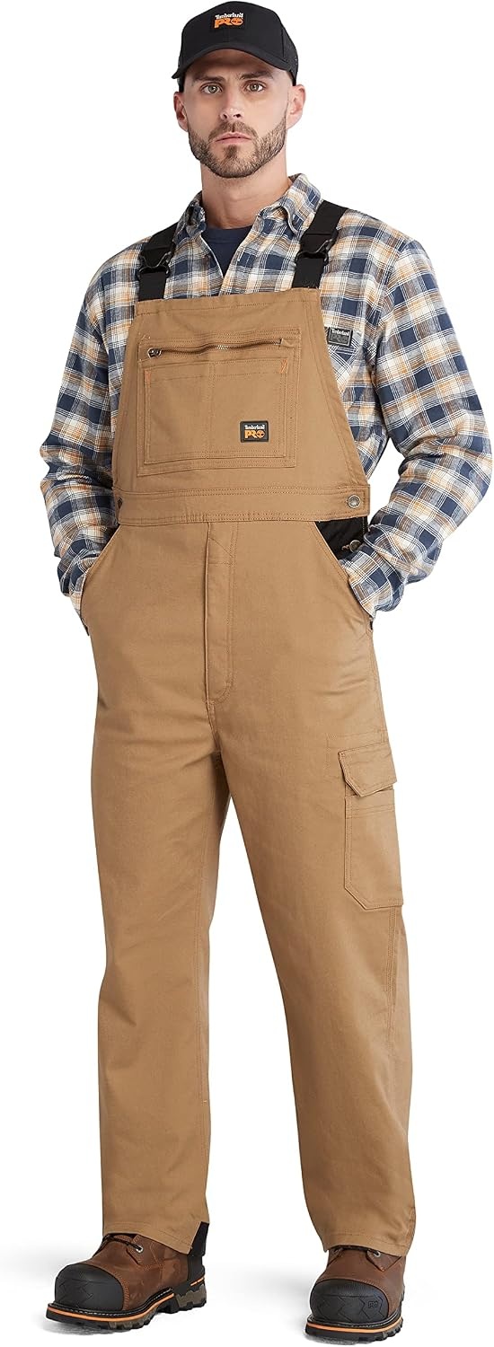 Timberland PRO Ironhide Original Fit Flex Bib Overalls(Dark Wheat)