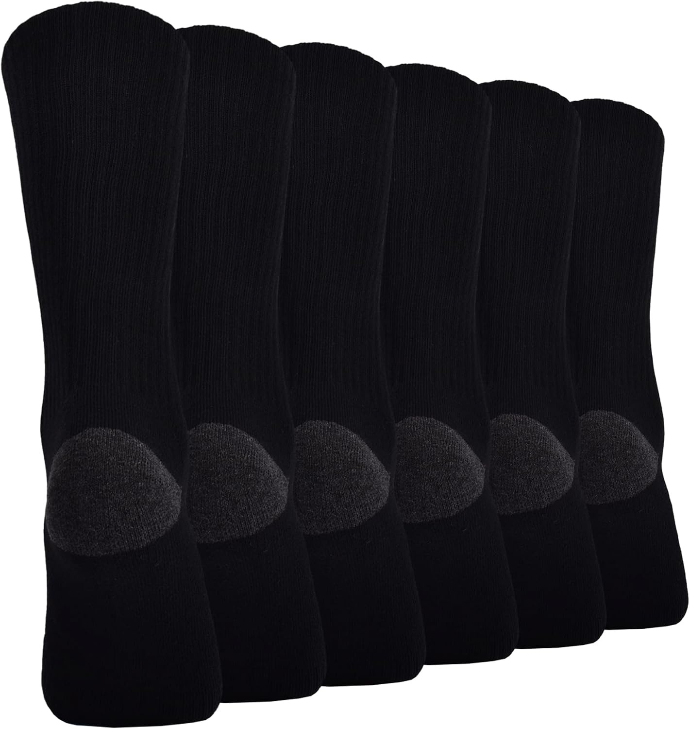 Timberland PRO Men’s 6-pack Performance Crew Length Socks(Black)