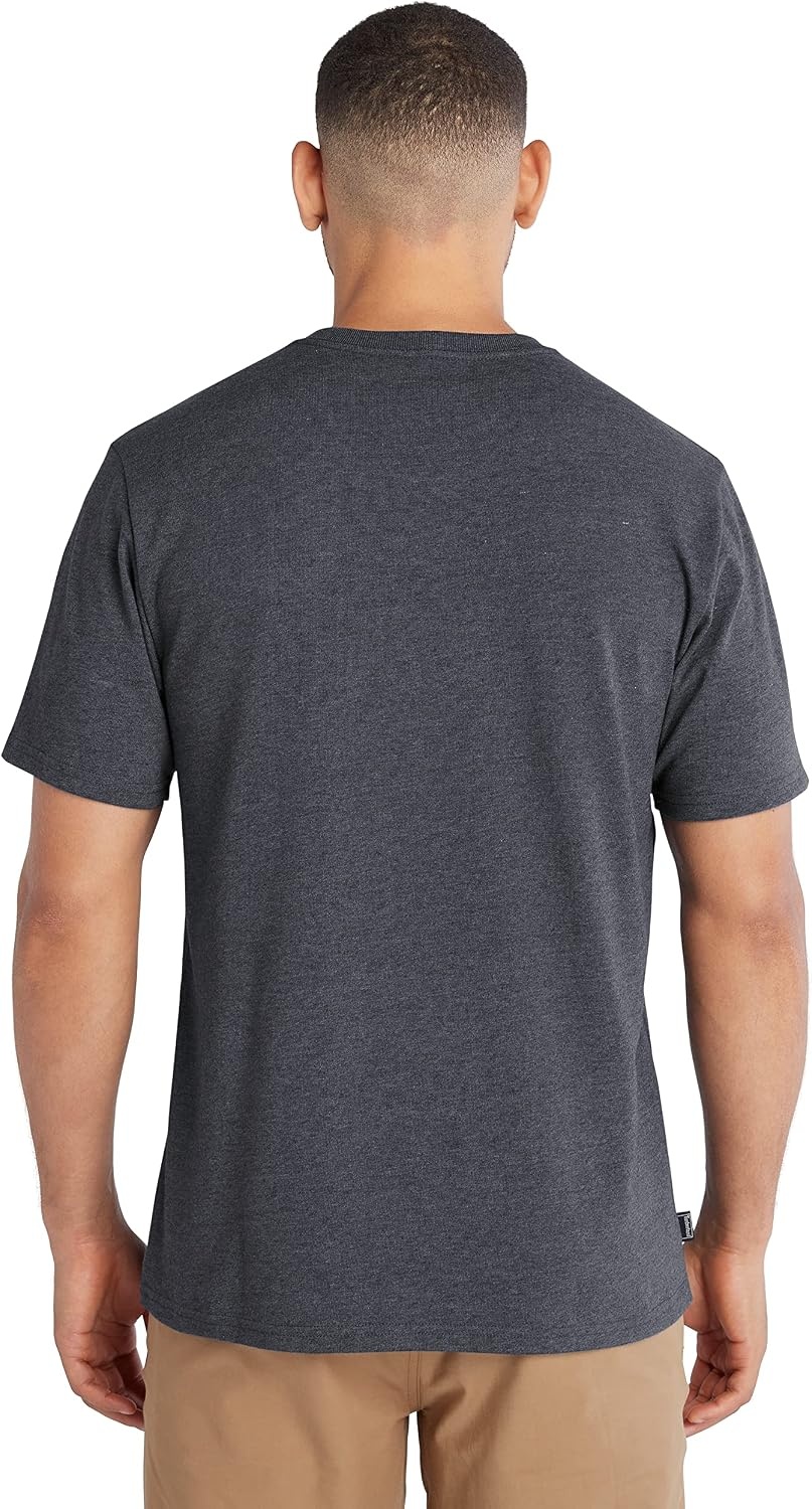 Timberland PRO Unisex-Adult Core Linear Logo Timberland PRO Men’s Core Short-Sleeve T-Shirt, Black Iris Heather, 3X-Large(Deepest Grey Heather)