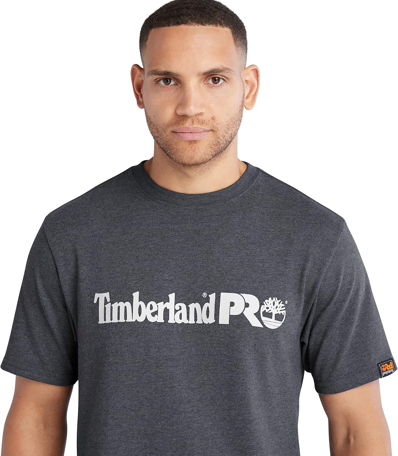 Timberland PRO Unisex-Adult Core Linear Logo Timberland PRO Men’s Core Short-Sleeve T-Shirt, Black Iris Heather, 3X-Large(Deepest Grey Heather)