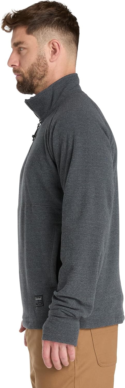 Timberland PRO Men’s Irvine 1/4-zip Waffle Fleece(Asphalt Heather)