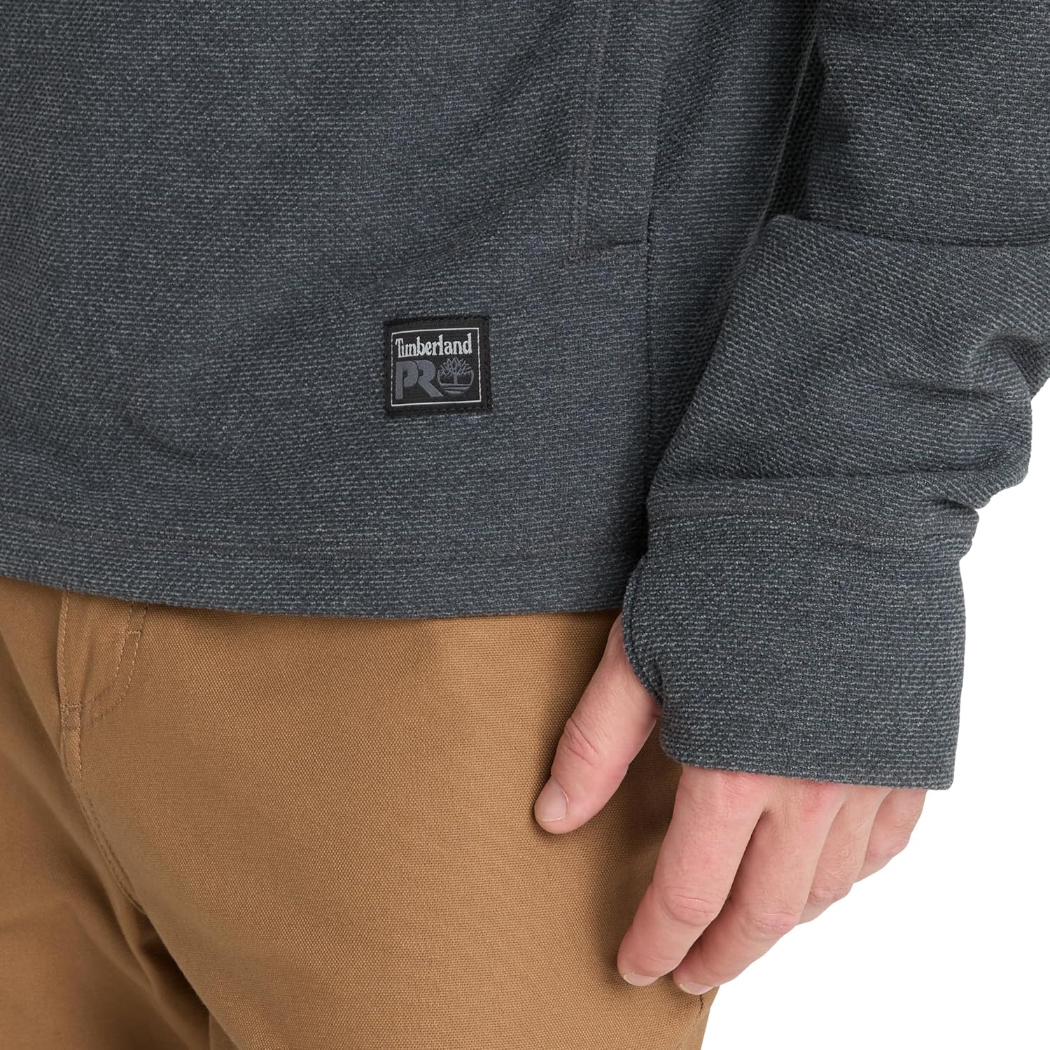Timberland PRO Men’s Irvine 1/4-zip Waffle Fleece(Asphalt Heather)