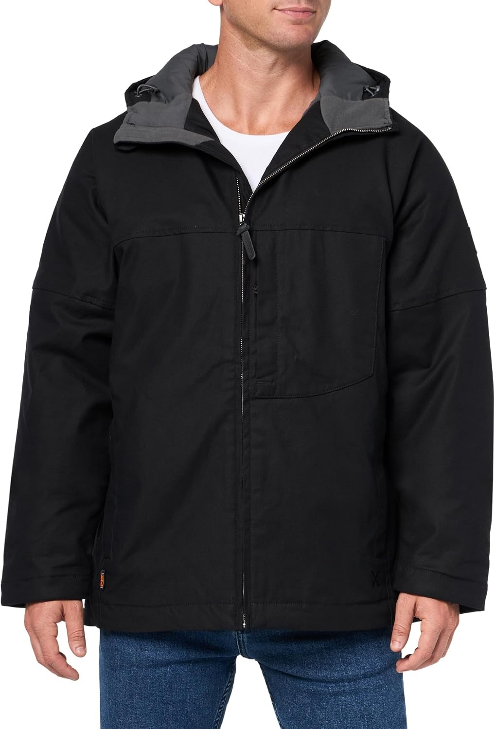Timberland PRO Men’s Gritman Flex Canvas Hooded Jacket(Black)
