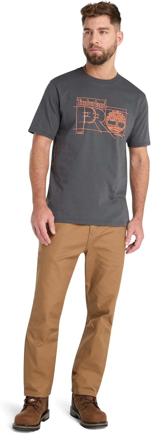 Timberland PRO Men’s Innovation Blueprint Short-Sleeve T-Shirt(Asphalt)