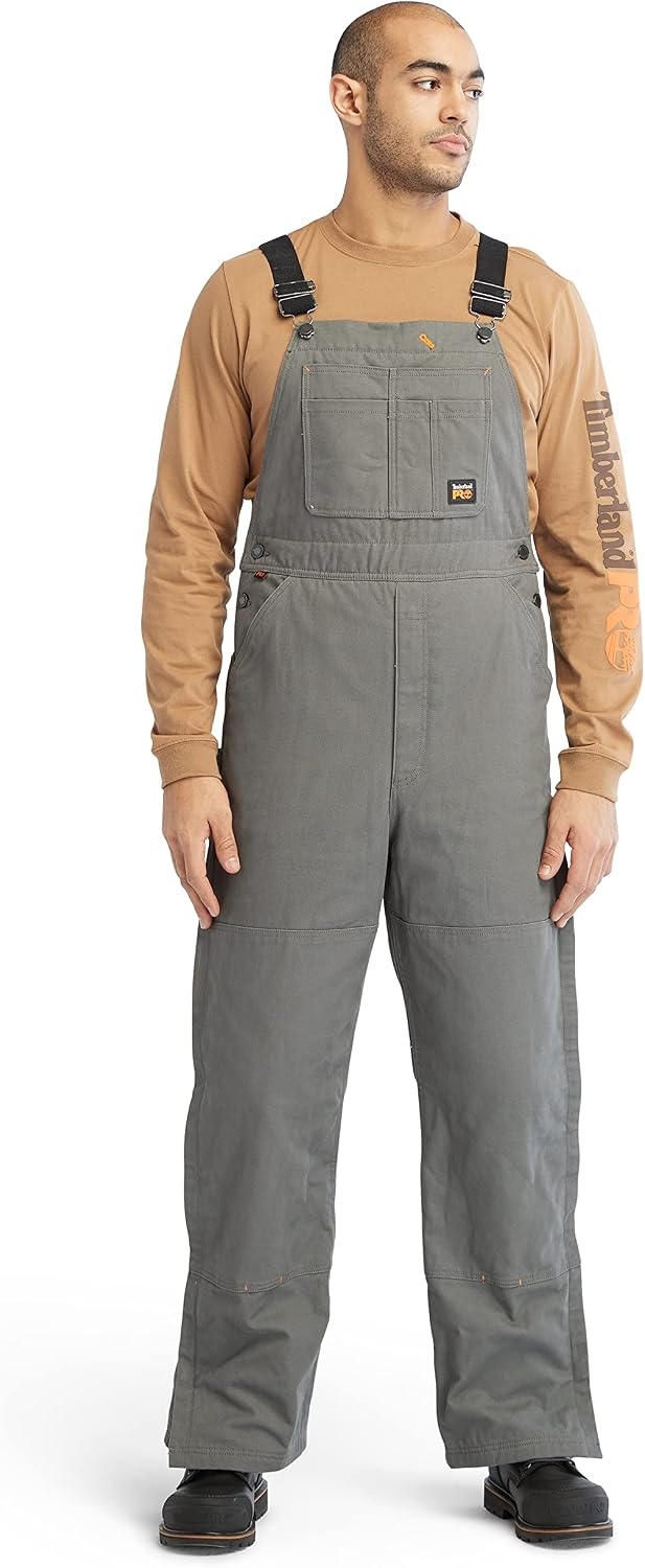 Timberland PRO Gritman Original Fit Insulated Bib Overalls(Pewter)