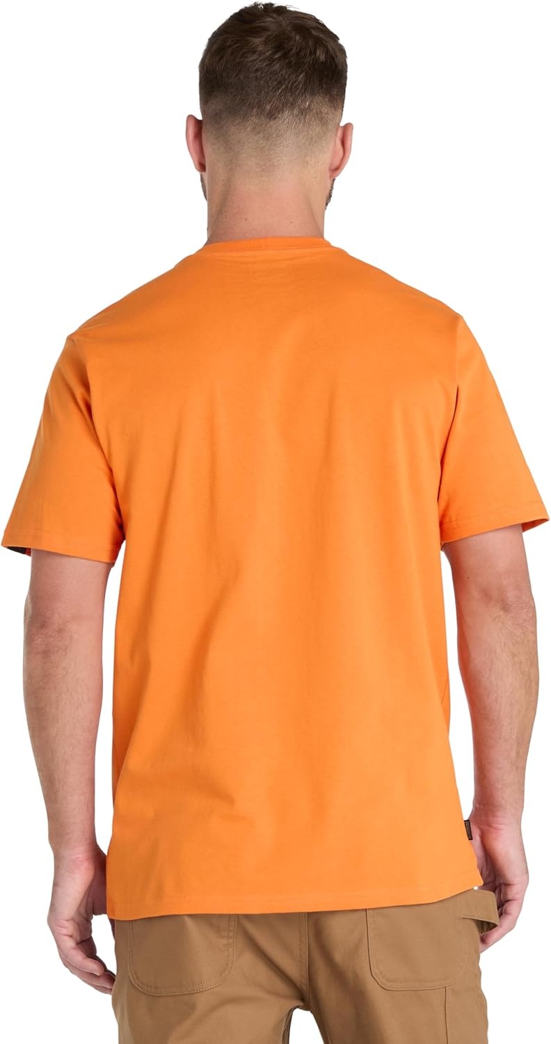 Timberland PRO Unisex-Adult Core Linear Logo Timberland PRO Men’s Core Short-Sleeve T-Shirt, Black Iris Heather, 3X-Large(Pro Orange)