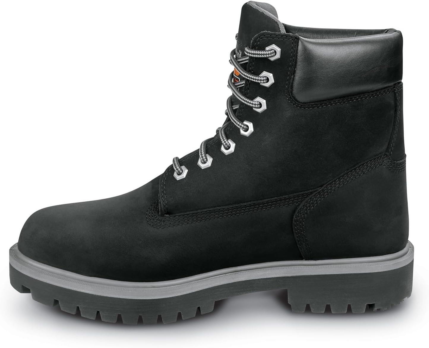 Timberland PRO Men’s 6 Direct Attach MaxTRAX Steel Toe Waterproof Insulated Boot(Black Nubuck/Gray)
