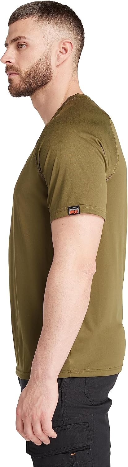 Timberland PRO Men’s Wicking Good Short-Sleeve T-Shirt 2.0(Burnt Olive)