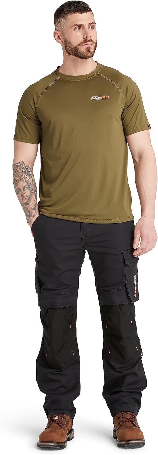 Timberland PRO Men’s Wicking Good Short-Sleeve T-Shirt 2.0(Burnt Olive)