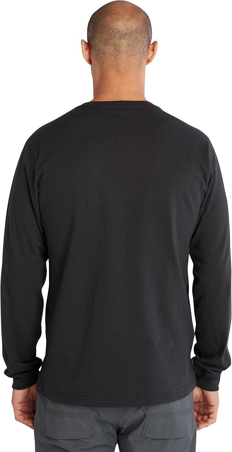 Timberland PRO Base Plate Blended Long Sleeve T-Shirt with Logo(Jet Black)