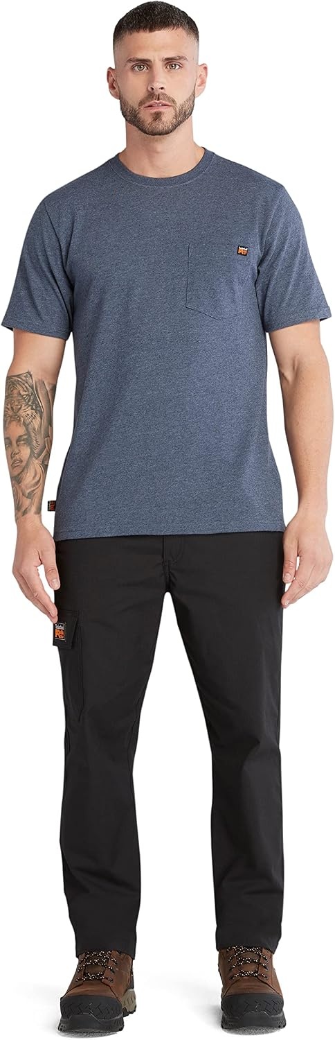 Timberland PRO Core Pocket Short Sleeve T-Shirt(Black Iris Heather)