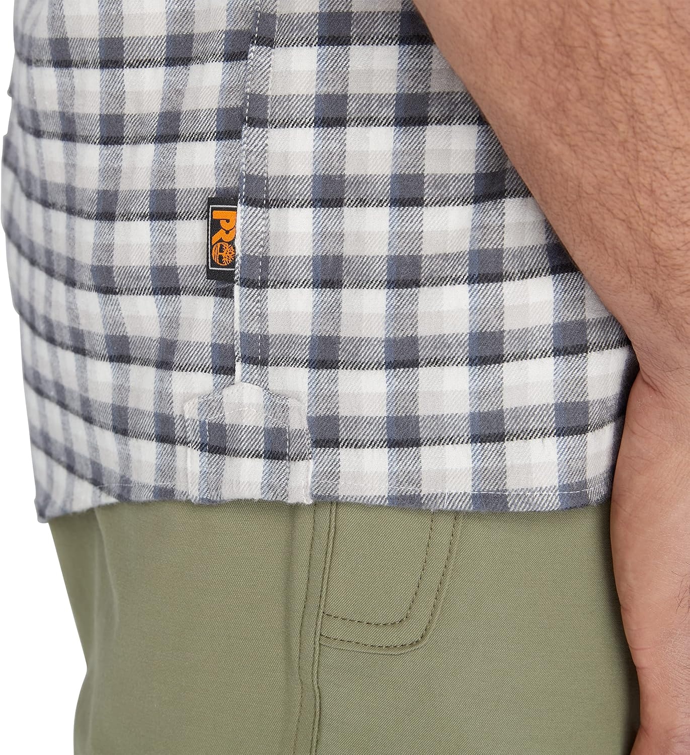 Timberland PRO Men’s Woodfort Short-Sleeve Lightweight Flannel Flex Shirt(Paloma Yd)