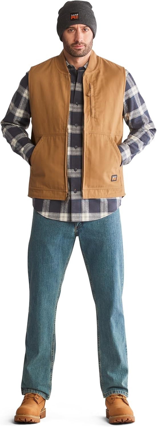Timberland Unisex Adult Gritman Lined Canvas Vest(Dark Wheat)