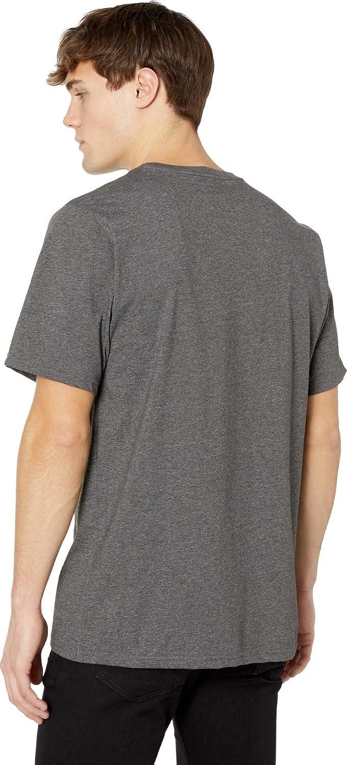 Timberland PRO Men’s Base Plate Blended Short-Sleeve T-Shirt(Dark Charcoal Heather)