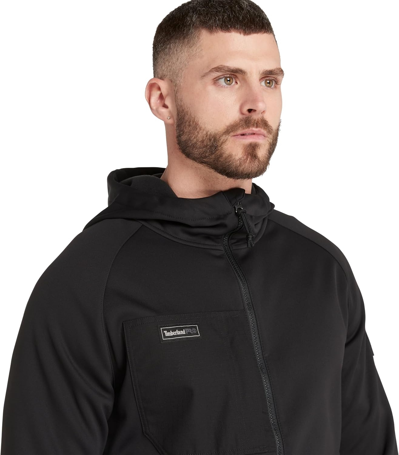 Timberland PRO Men’s Ironhide Hooded Softshell Jacket(Black)