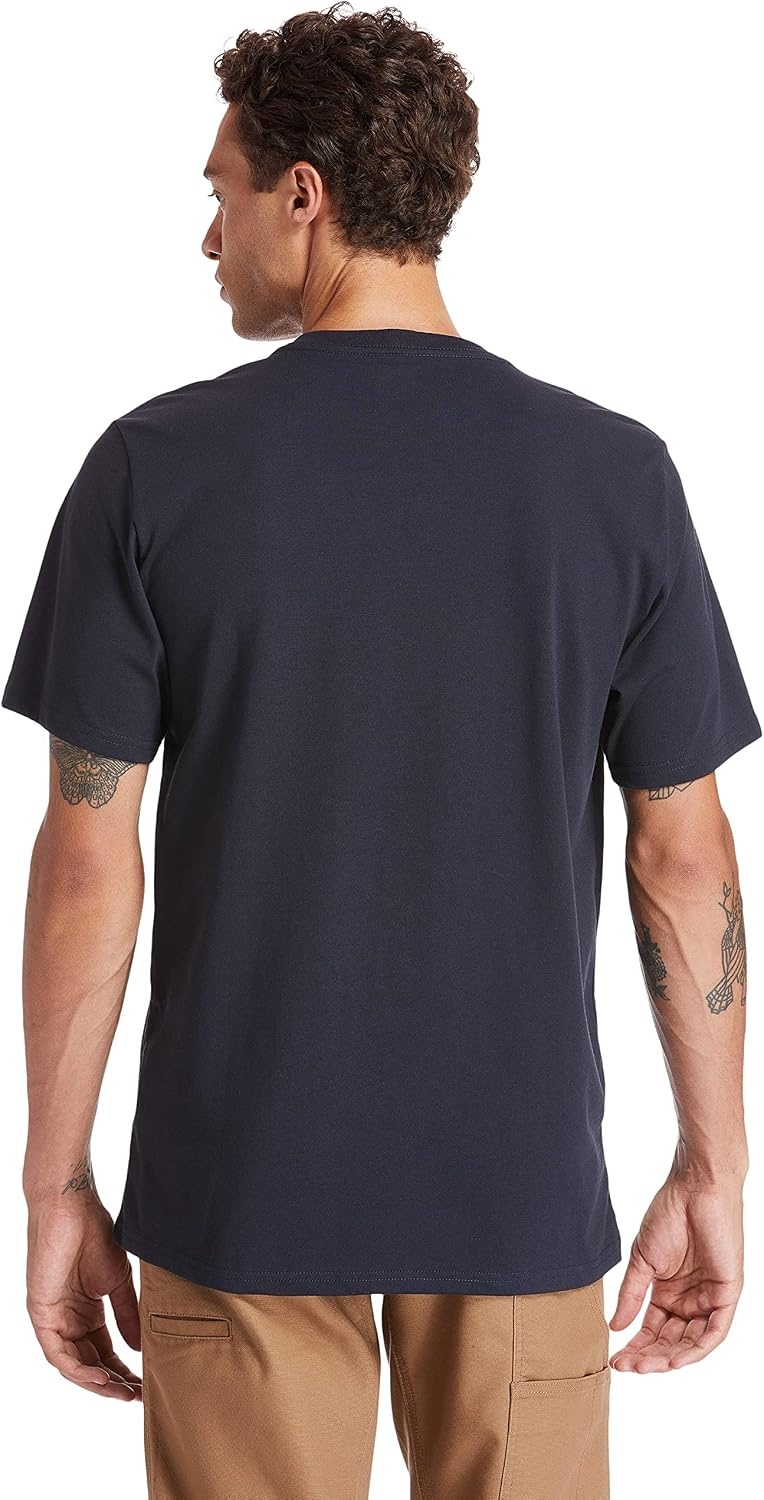 Timberland PRO Men’s Base Plate Blended Short-Sleeve T-Shirt(Dark Navy)