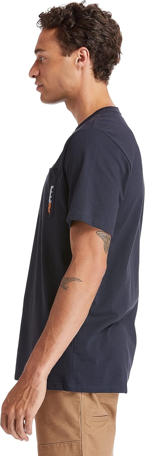 Timberland PRO Men’s Base Plate Blended Short-Sleeve T-Shirt(Dark Navy)
