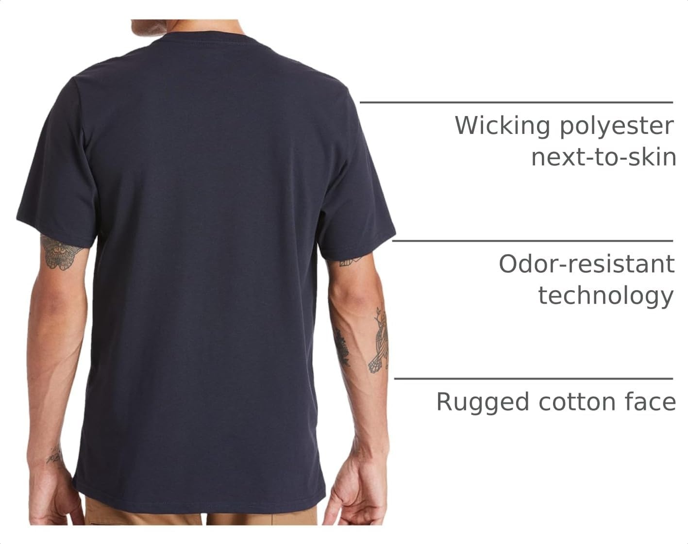 Timberland PRO Men’s Base Plate Blended Short-Sleeve T-Shirt(Dark Navy)