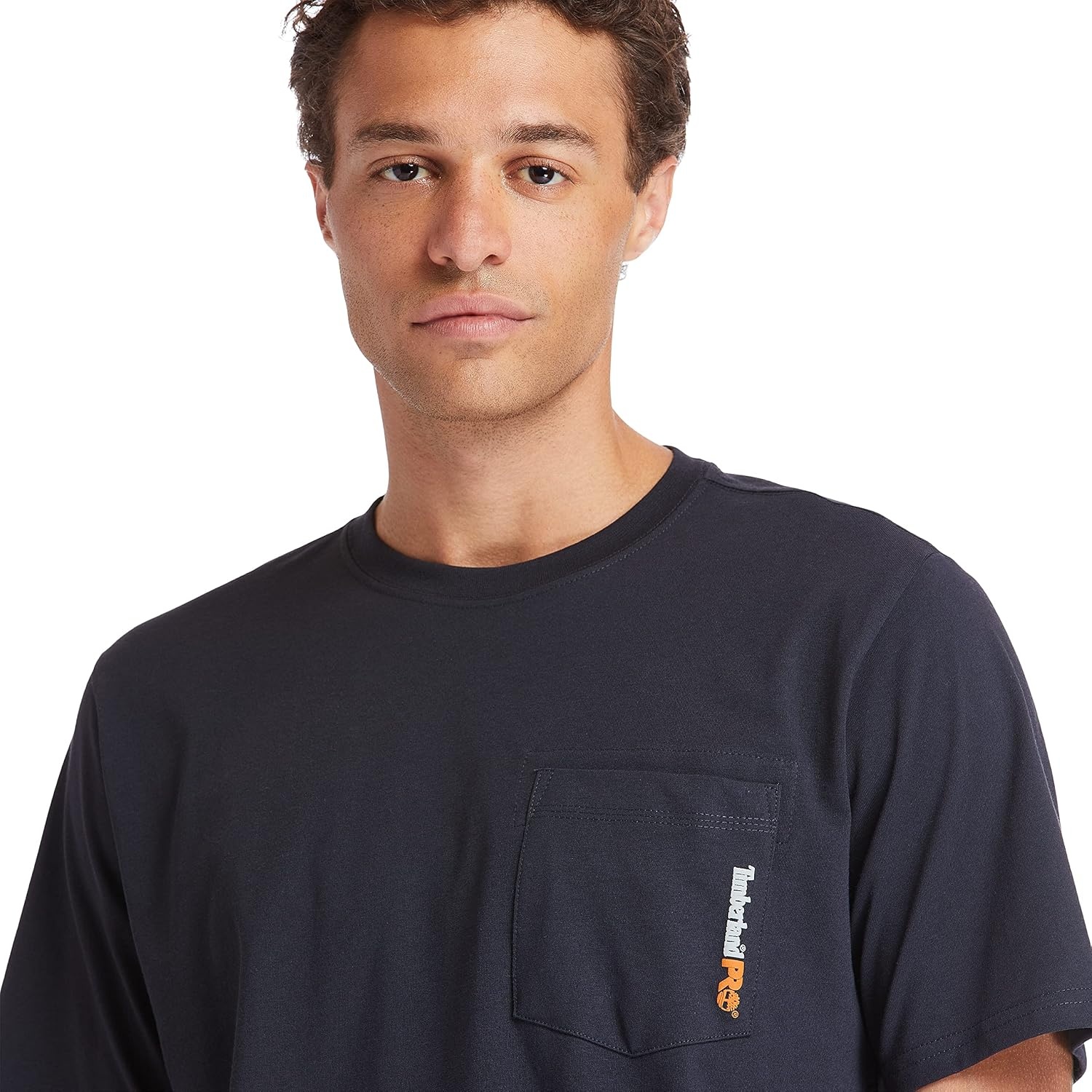 Timberland PRO Men’s Base Plate Blended Short-Sleeve T-Shirt(Dark Navy)