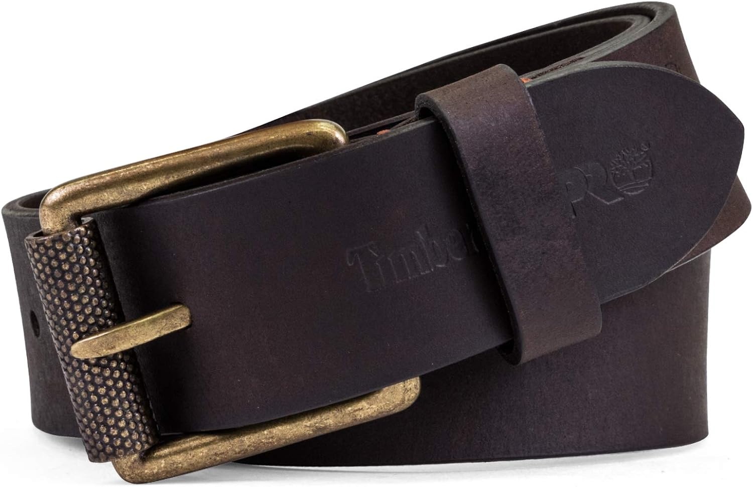 Timberland PRO Men’s 40mm Workwear Leather Belt(Dark Brown/Roller Buckley)