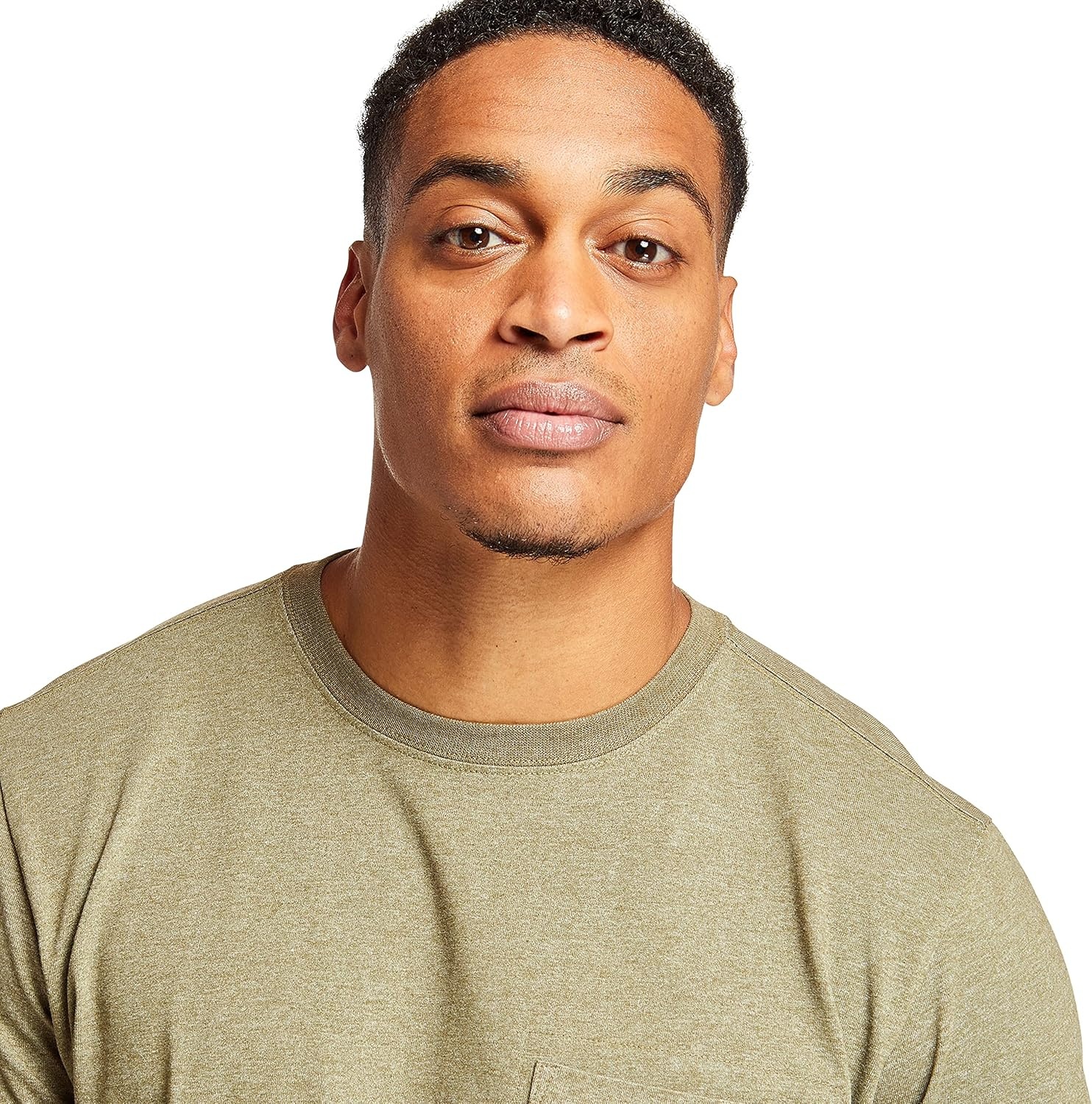 Timberland PRO Men’s Base Plate Blended Short-Sleeve T-Shirt(Burnt Olive Hea)