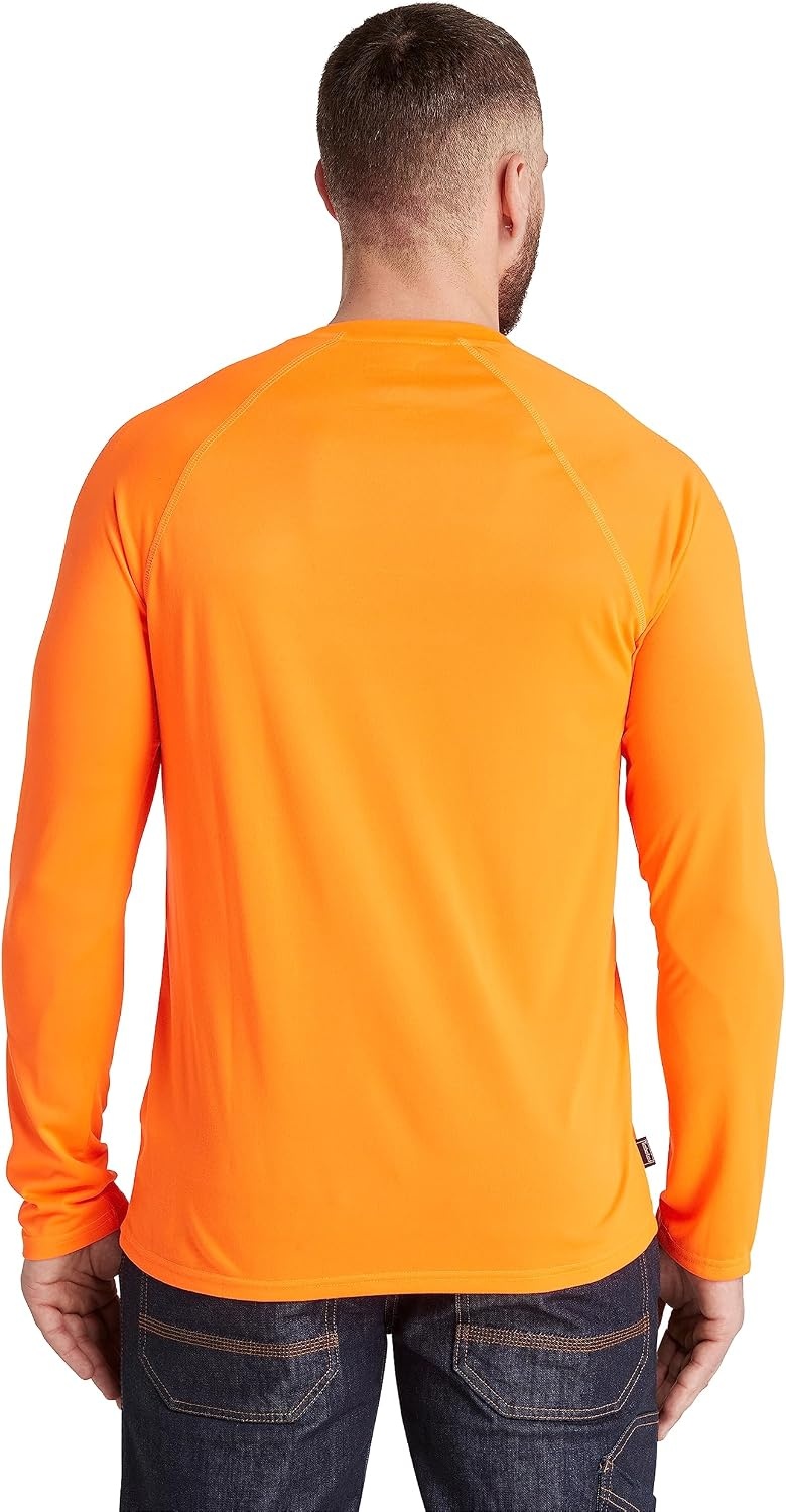 Timberland PRO Men’s Wicking Good Long-Sleeve T-Shirt 2.0(Bright Orange)