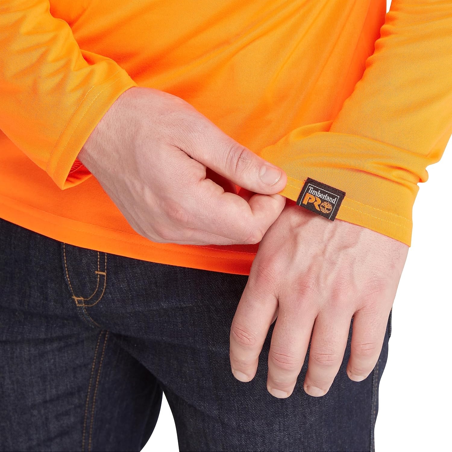 Timberland PRO Men’s Wicking Good Long-Sleeve T-Shirt 2.0(Bright Orange)