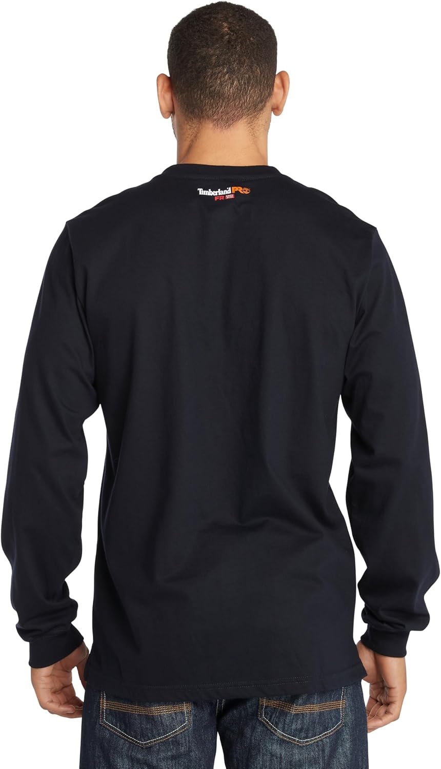Timberland PRO FR Cotton Core Long Sleeve Henley with Pocket(Navy)