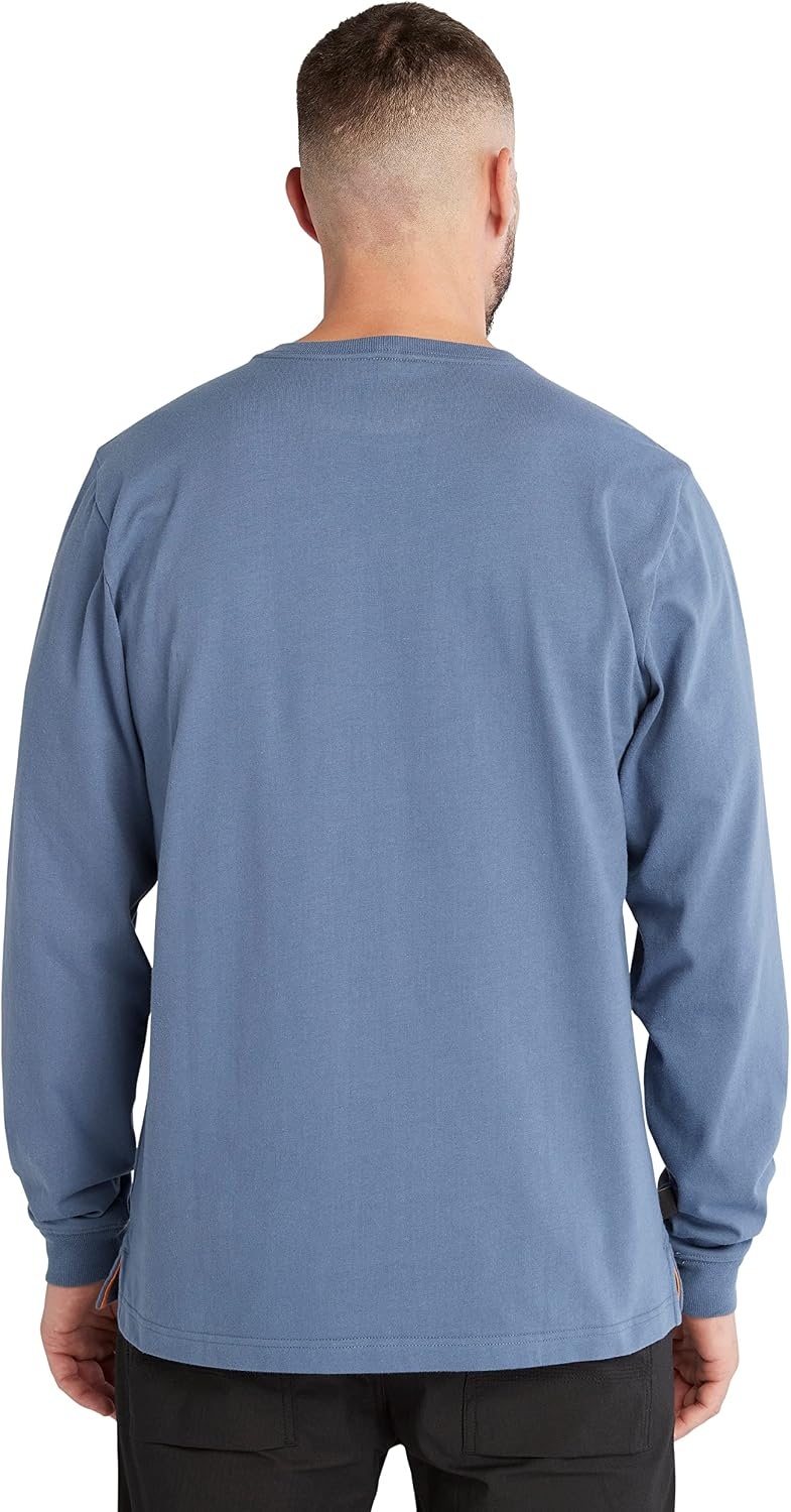 Timberland unisex-adult Core Pocket Long-sleeve T-shirtOutdoors Equipment(Vintage Indigo)